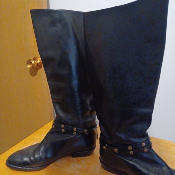 Women's dress boots - black leather - Picture 3 of 3